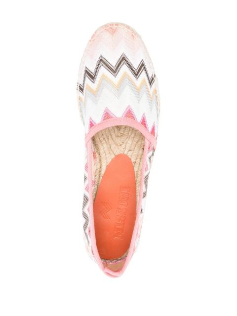 Missoni zigzag-patterned espadrilles - White