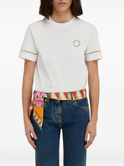 Ferragamo graphic-print silk bandeau - Orange