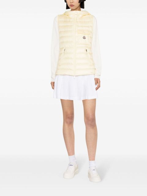 Moncler Glygos hooded puffer gilet - Yellow