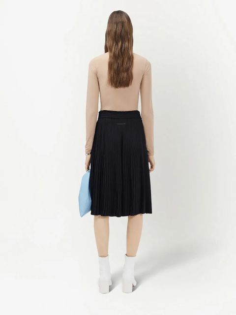MM6 Maison Margiela pleated knee-length shorts - Black