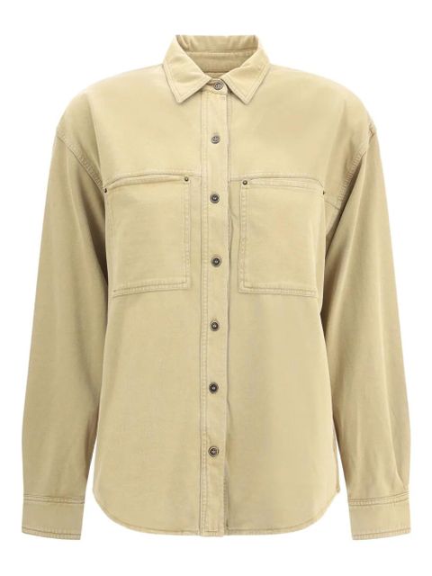 MARANT ÉTOILE double-pocket cotton shirt - Neutrals - zdjęcie produktu nr 1