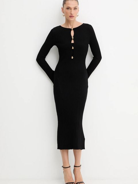 Marciano by Guess sukienka AGATHE kolor czarny maxi dopasowana 5BGK55 5891Z - zdjęcie produktu nr 2