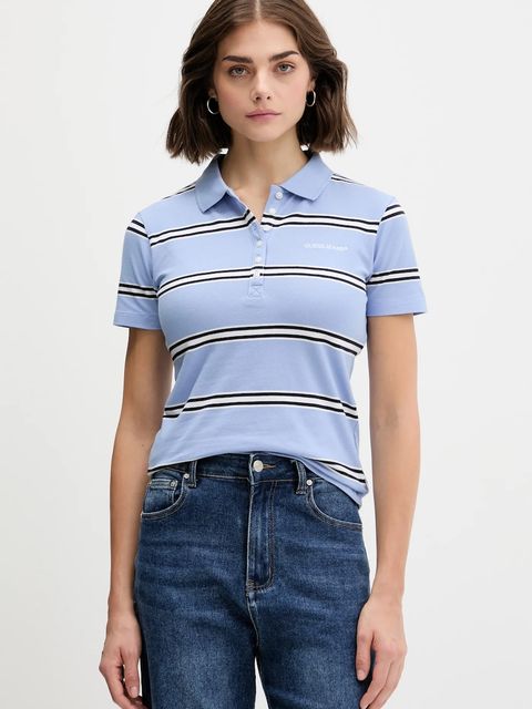Guess Jeans polo damski kolor niebieski W5YP40 KCYR1 - zdjęcie produktu nr 1