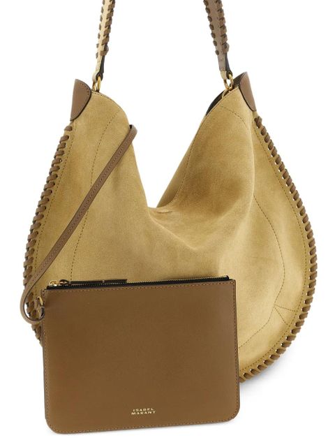 ISABEL MARANT Oskan Hobo Soft suede shoulder bag - Neutrals