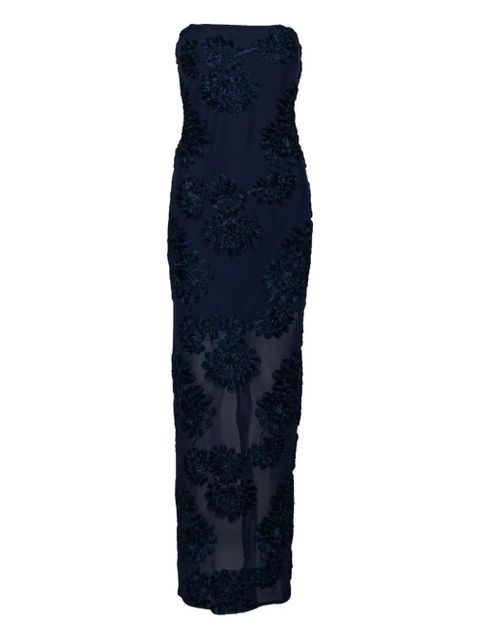 ROTATE BIRGER CHRISTENSEN floral-mesh maxi dress - Blue - zdjęcie produktu nr 1