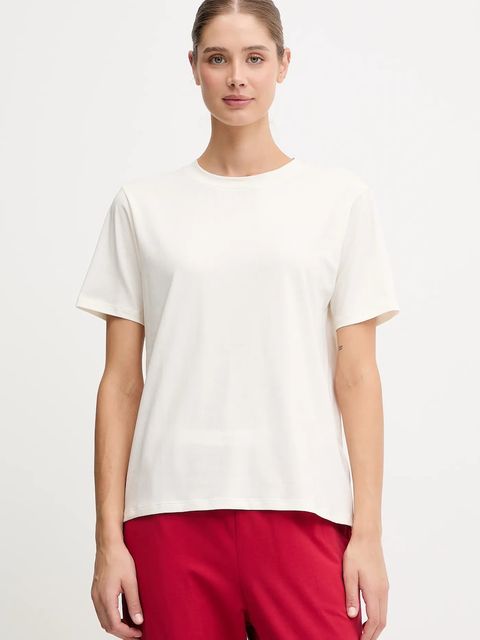 HUGO t-shirt lounge damski kolor beżowy 50555634 - zdjęcie produktu nr 1