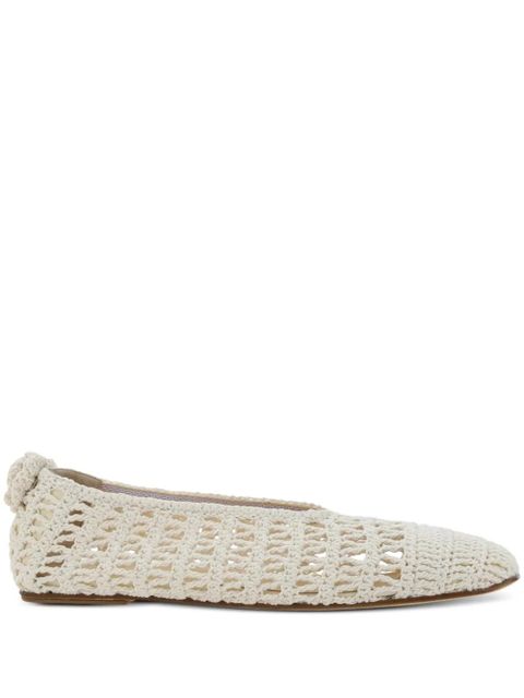 Magda Butrym crochet ballerina shoes - Neutrals - zdjęcie produktu nr 1
