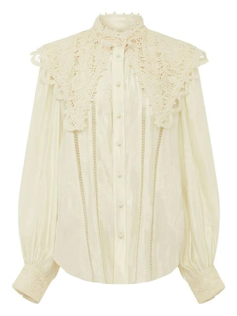 ALEMAIS Apollonia lace blouse - Neutrals
