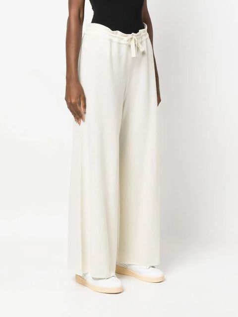 Jil Sander drawstring-waist cashmere trousers - Neutrals