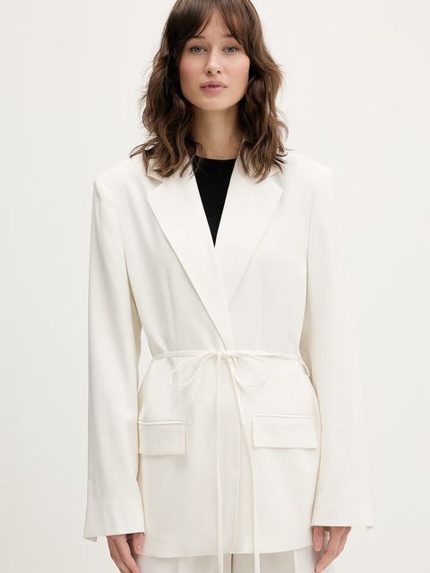 Karl Lagerfeld Jeans marynarka z domieszką lnu