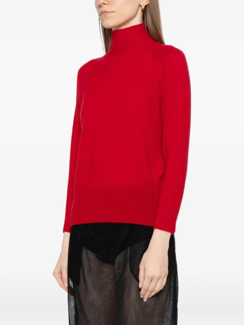 Simone Rocha cashmere funnel-neck top - Red