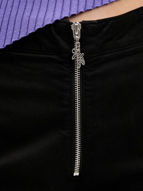 Hugo Blue spodnie damskie kolor czarny dzwony high waist 50546832