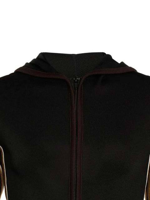 Christopher Esber ribbed zip-up hoodie - Black - zdjęcie produktu nr 2