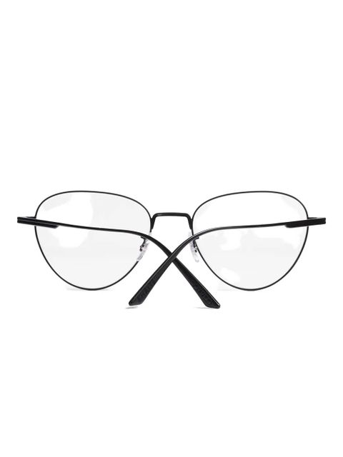 KHAITE oval-frame glasses - Black