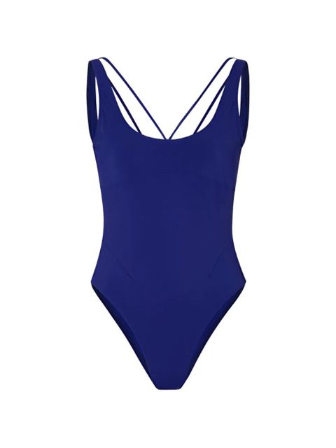 Jacquemus Signature criss-cross strap swimsuit - Blue - zdjęcie produktu nr 1