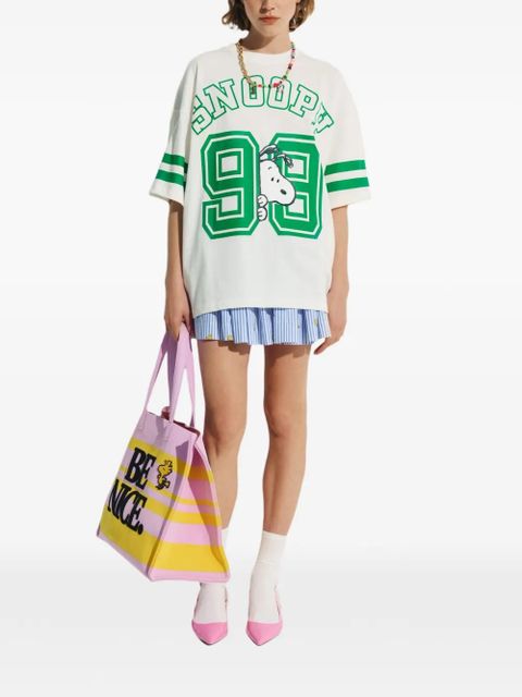 Essentiel Antwerp Peanuts™ graphic striped tote bag - Pink - zdjęcie produktu nr 2