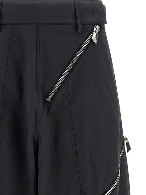 The Attico zip-details tapered trousers - Black