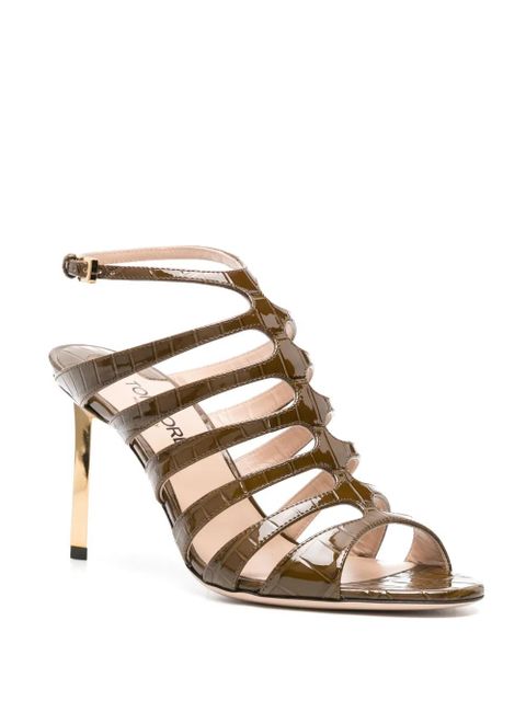 TOM FORD 95mm caged leather sandals - Green