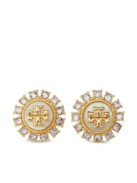 Tory Burch Kira crystal-embellishment stud earrings - Gold - zdjęcie produktu nr 1