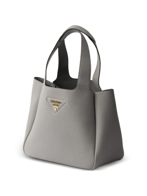 Prada small leather tote bag - Grey