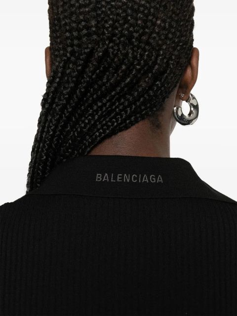 Balenciaga ribbed mini dress - Black
