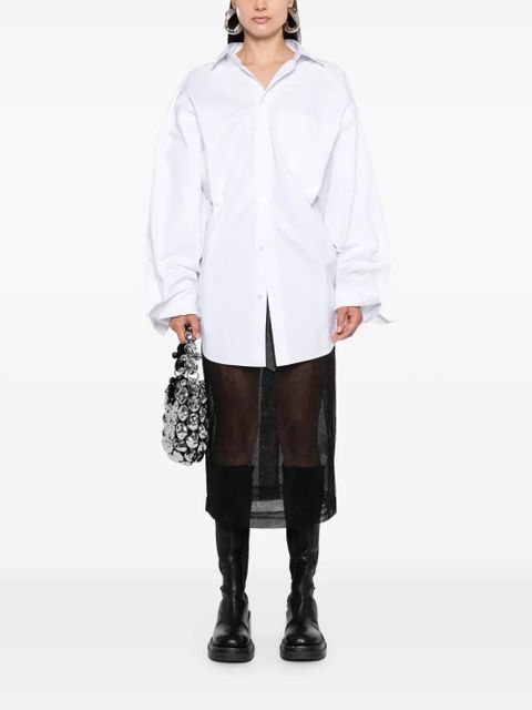 Balenciaga asymmetric poplin shirt - White - zdjęcie produktu nr 2