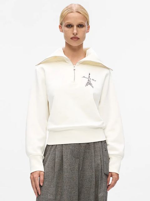 Karl Lagerfeld bluza bawełniana damska kolor beżowy z nadrukiem A4W20067 - zdjęcie produktu nr 1