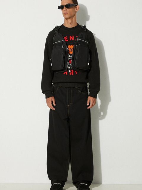 Kenzo sweter wełniany Rws Lucky Tiger Jumper kolor czarny ciepły FE68PU4773LH.99J