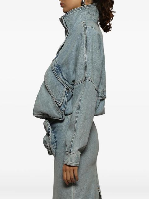 Magda Butrym zip-up denim jacket - Blue
