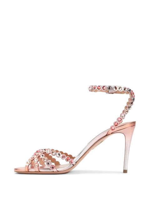 Aquazzura Tequila scallop-trim sandals - Pink - zdjęcie produktu nr 2