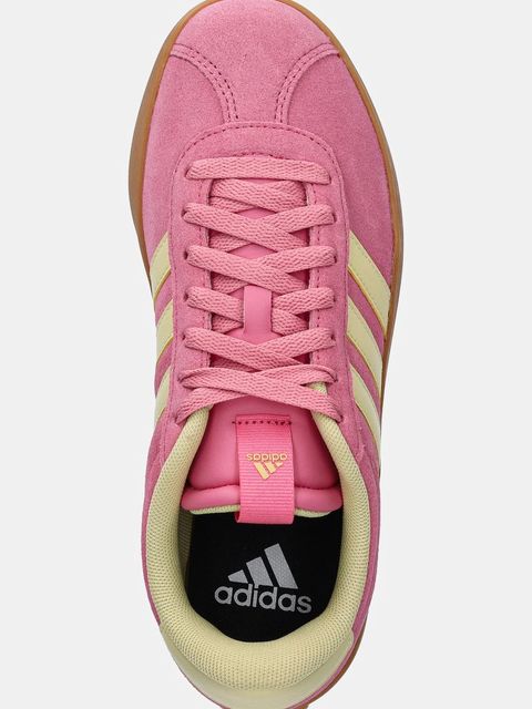 adidas sneakersy zamszowe Vl Court 3.0 damskie kolor różowy JR8647
