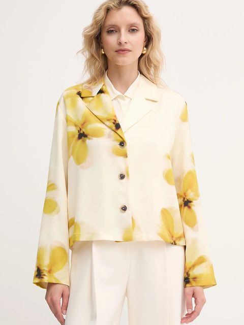 MAX&Co. marynarka kolor żółty jednorzędowa wzorzysta 2526046051200 - zdjęcie produktu nr 1