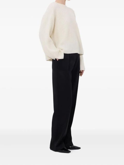 LouLou de Saison AXEL ribbed crew-neck sweater - White