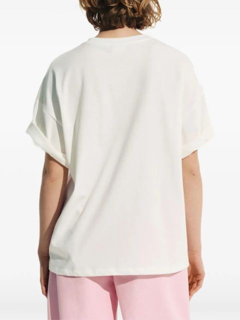 Essentiel Antwerp rhinestone-embellished graphic-print T-shirt - Neutrals