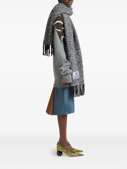 Marni fringed scarf - Black