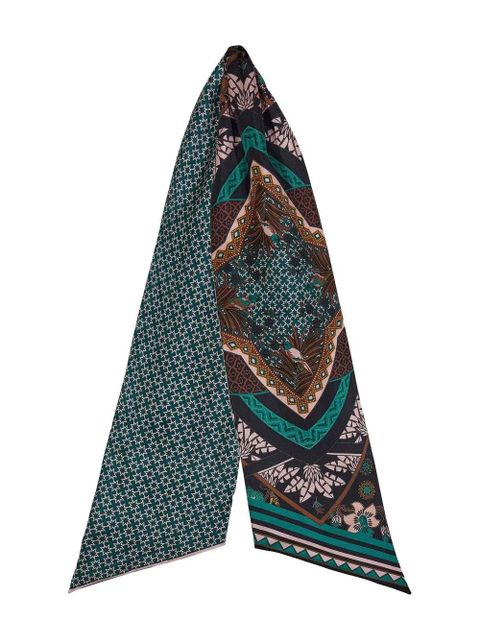 Ferragamo Nirvana-print silk bandeau scarf - Black