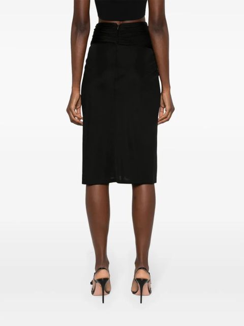 Saint Laurent draped pencil miniskirt - Black