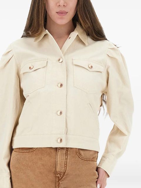 ISABEL MARANT puffed-sleeve pocket jacket - Neutrals