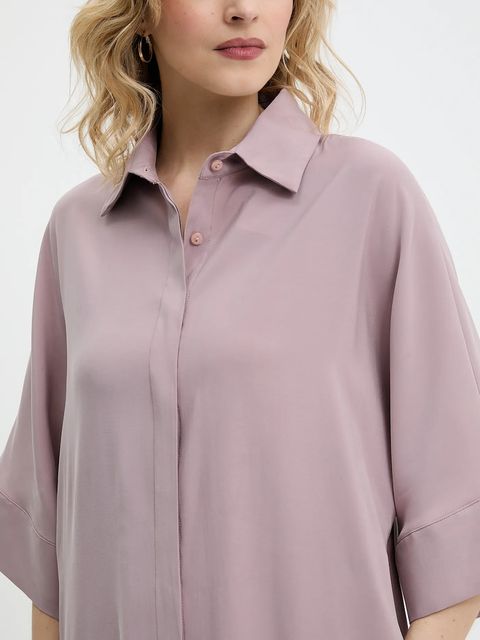 Answear.LAB sukienka kolor różowy midi oversize