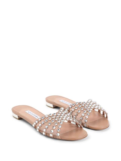 Aquazzura crystal-embellished strap sandals - Neutrals - zdjęcie produktu nr 2