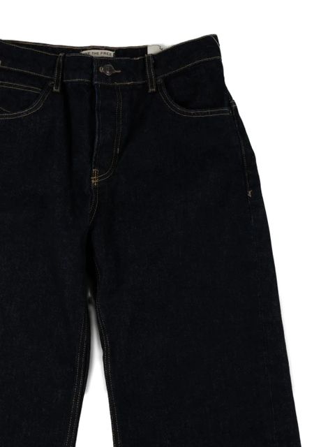 Free People button-fastening boyfriend jeans - Blue