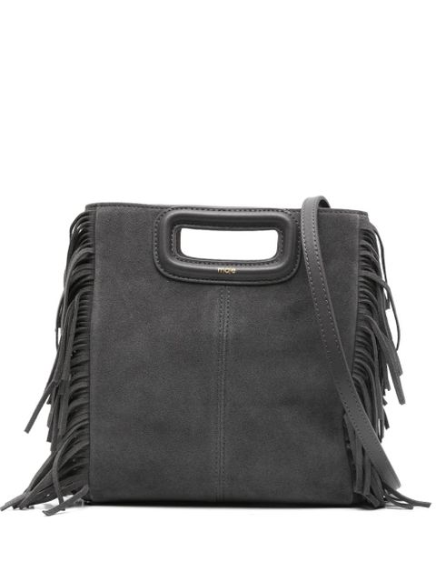 Maje M fringed suede cross body bag - Grey - zdjęcie produktu nr 1