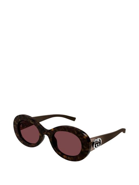 Gucci Eyewear oval-frame sunglasses - Brown - zdjęcie produktu nr 2