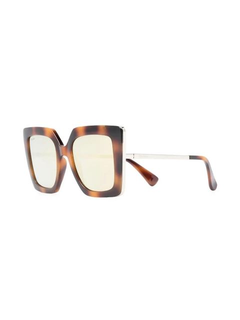 Max Mara Eyewear oversize-frame sunglasses - Brown - zdjęcie produktu nr 2