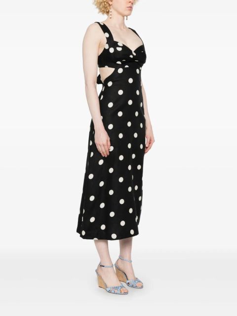 ZIMMERMANN polka-dot midi dress - Black