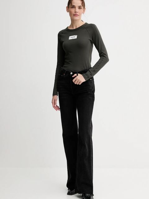 G-Star longsleeve bawełniany kolor zielony D27740.D961