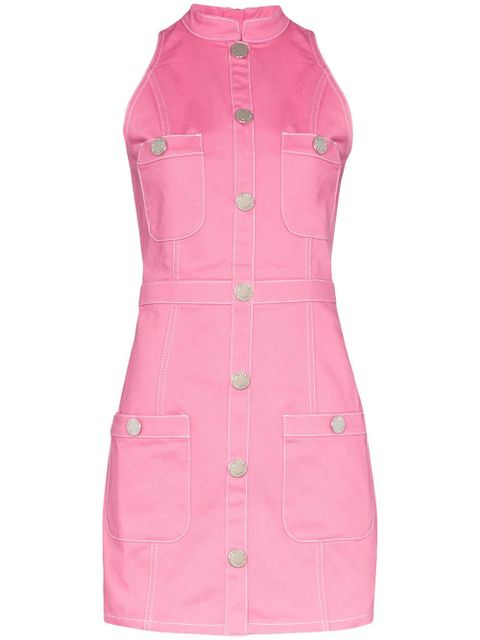 Balmain button detail sleeveless dress - Pink