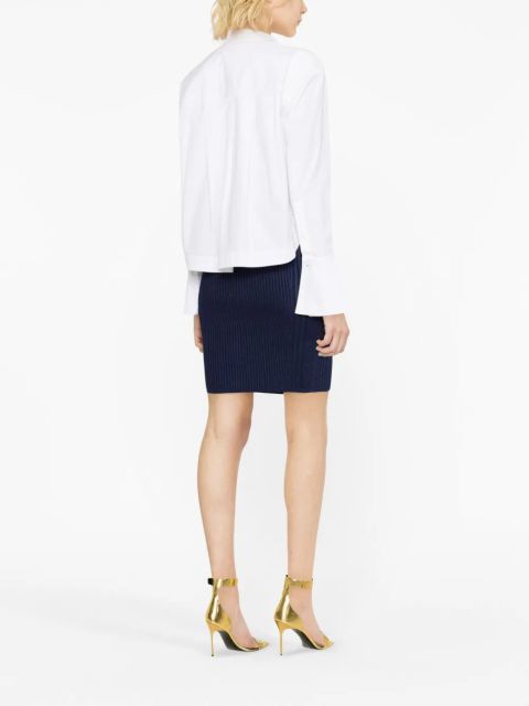 Balmain cable-knit pencil skirt - Blue