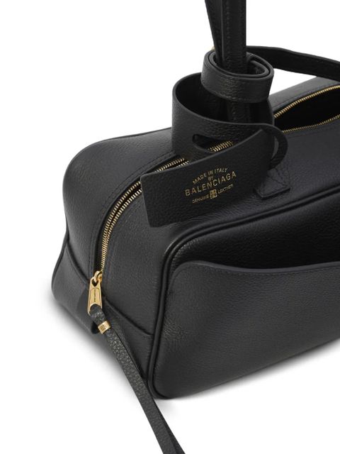 Balenciaga top-handle embossed bowling bag - Black