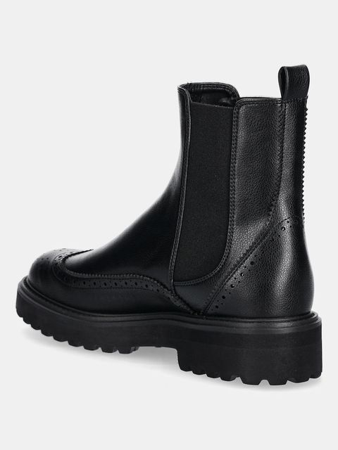 Twinset sztyblety damskie kolor czarny na platformie 252TCP204